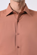 WRINKLE FREE SHIRT - RUST ORANGE