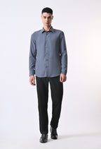 SOFT WRINKLE FREE SHIRT - DENIM BLUE