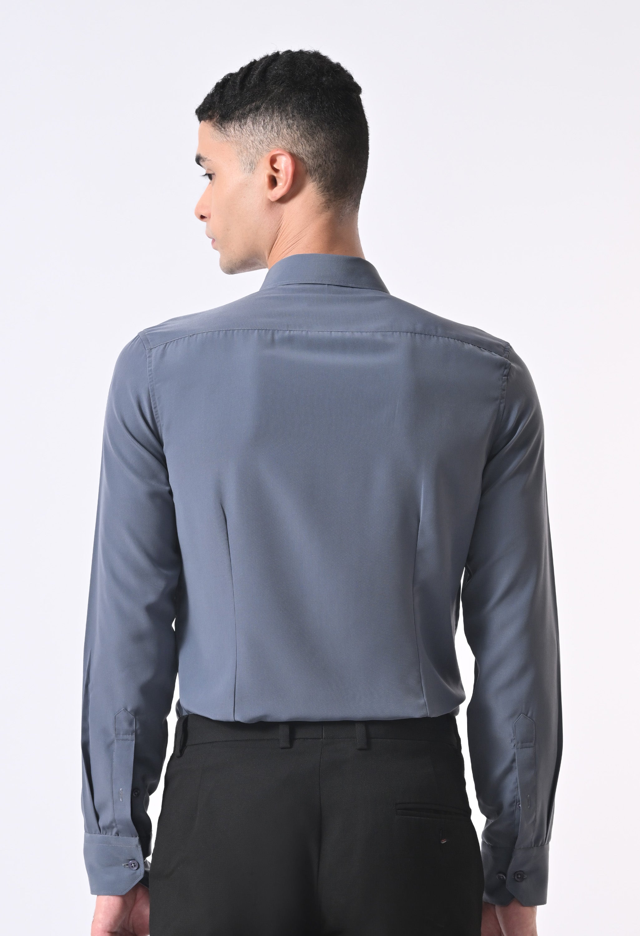 SOFT WRINKLE FREE SHIRT - DENIM BLUE