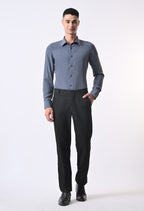 SOFT WRINKLE FREE SHIRT - DENIM BLUE