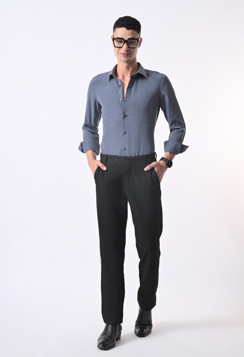 SOFT WRINKLE FREE SHIRT - DENIM BLUE