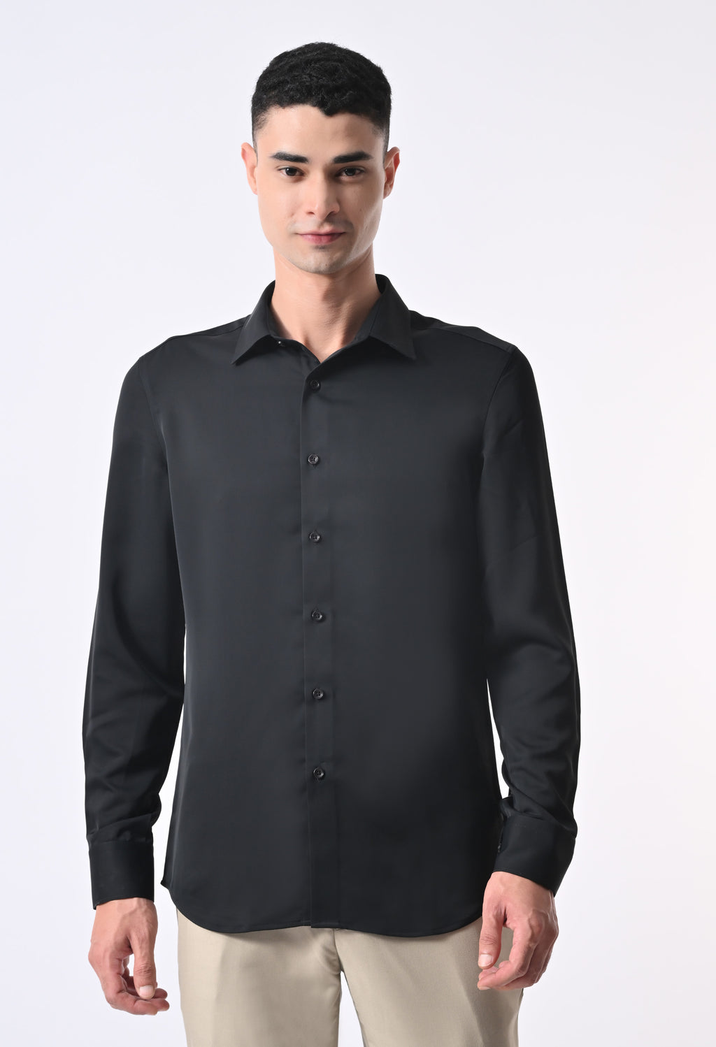 WRINKLE FREE SHIRT - BLACK