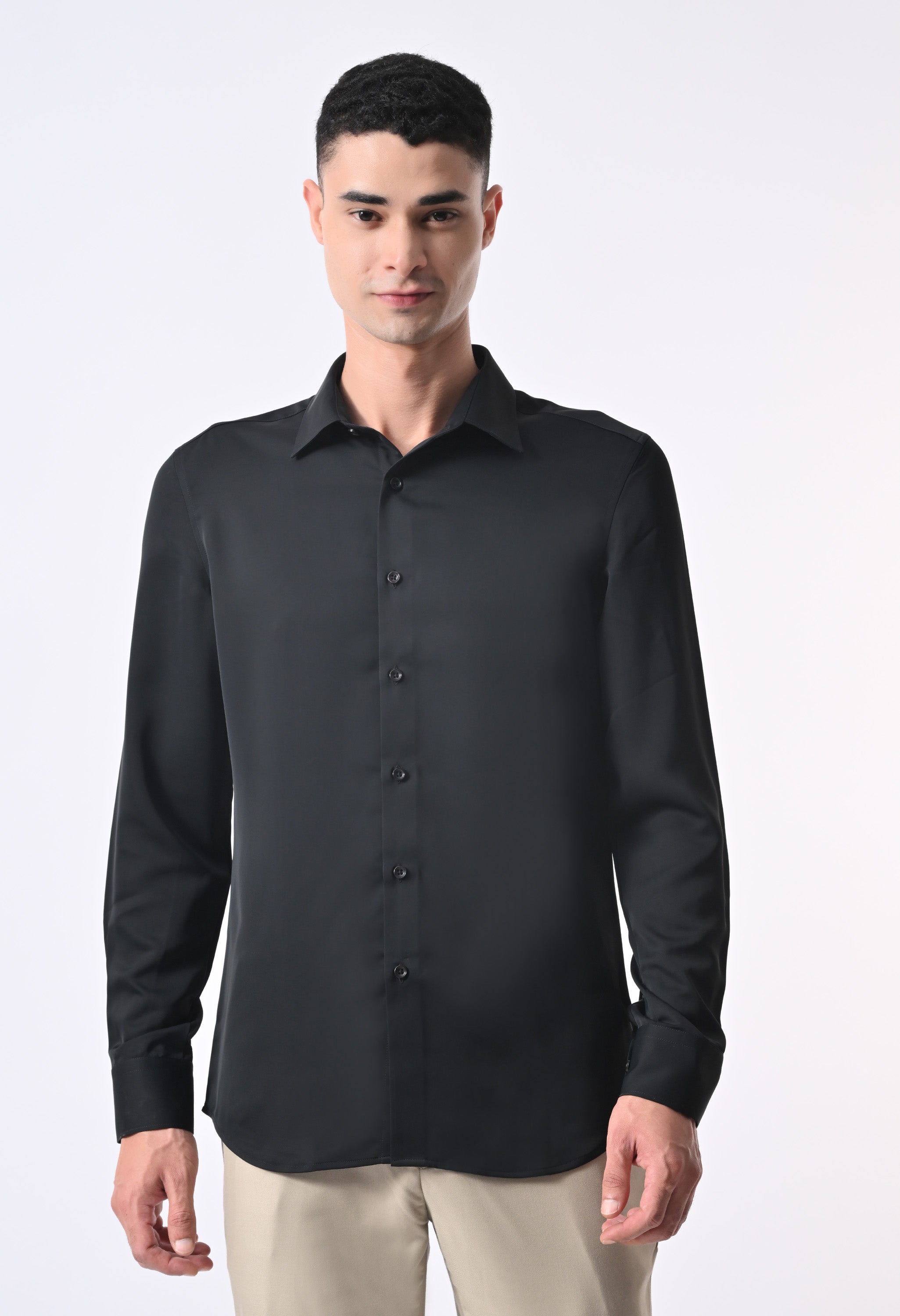 WRINKLE FREE SHIRT - BLACK