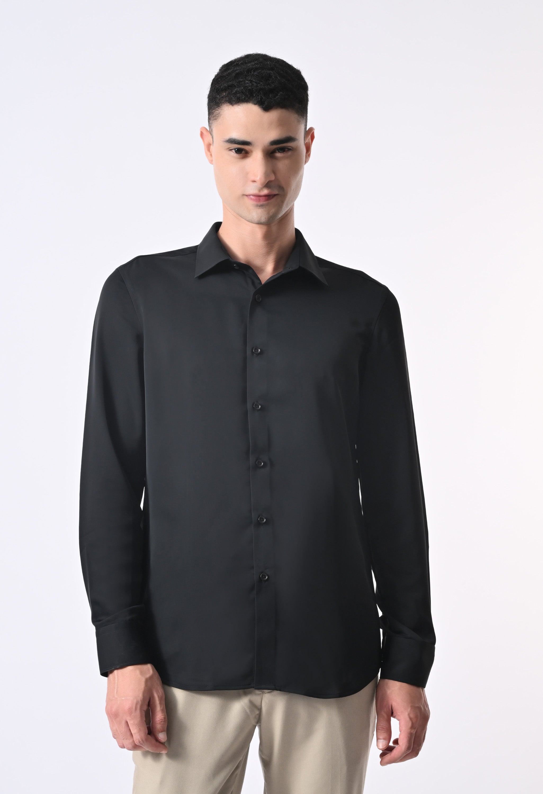 WRINKLE FREE SHIRT - BLACK