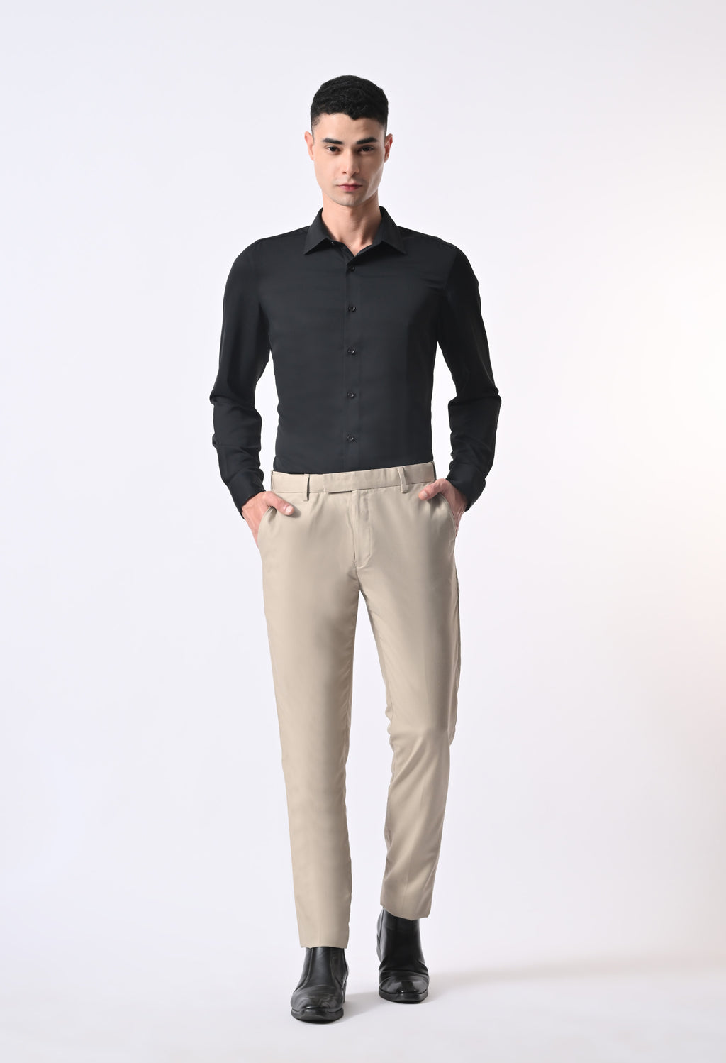 WRINKLE FREE SHIRT - BLACK