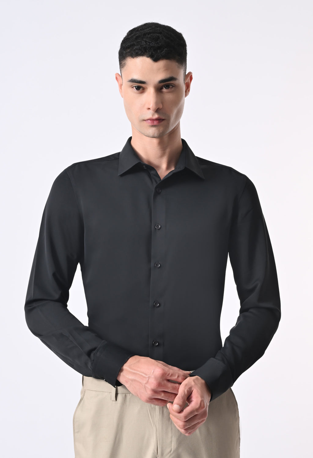 WRINKLE FREE SHIRT - BLACK
