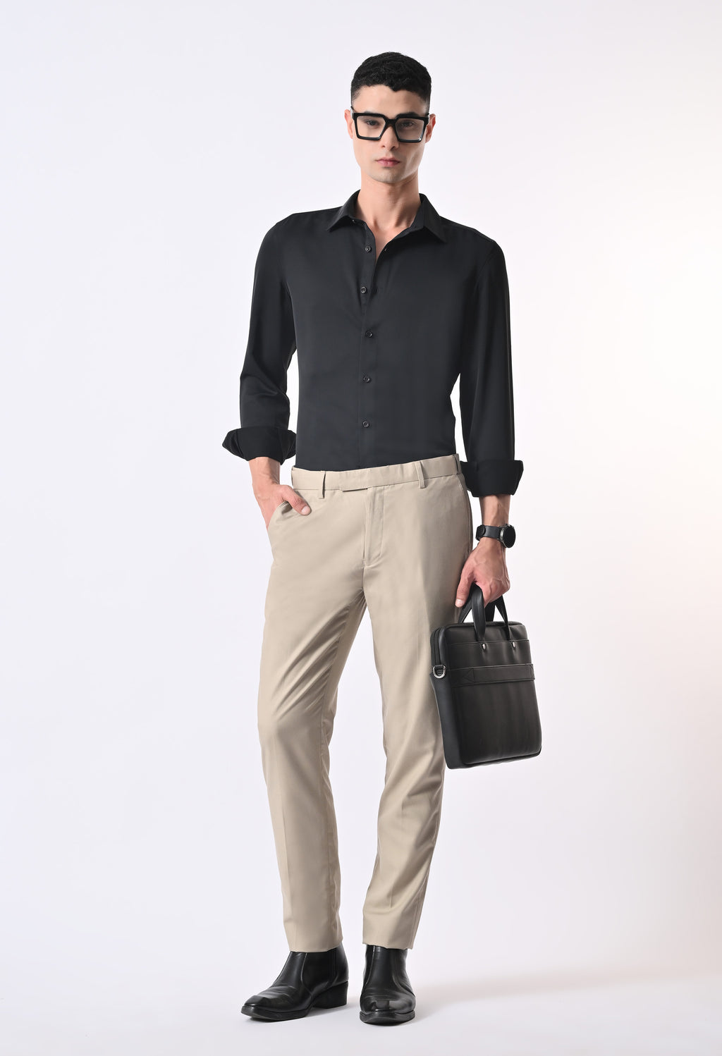 WRINKLE FREE SHIRT - BLACK