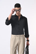 WRINKLE FREE SHIRT - BLACK
