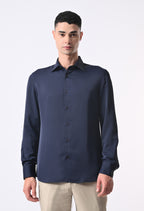 WRINKLE FREE SHIRT - NAVY BLUE
