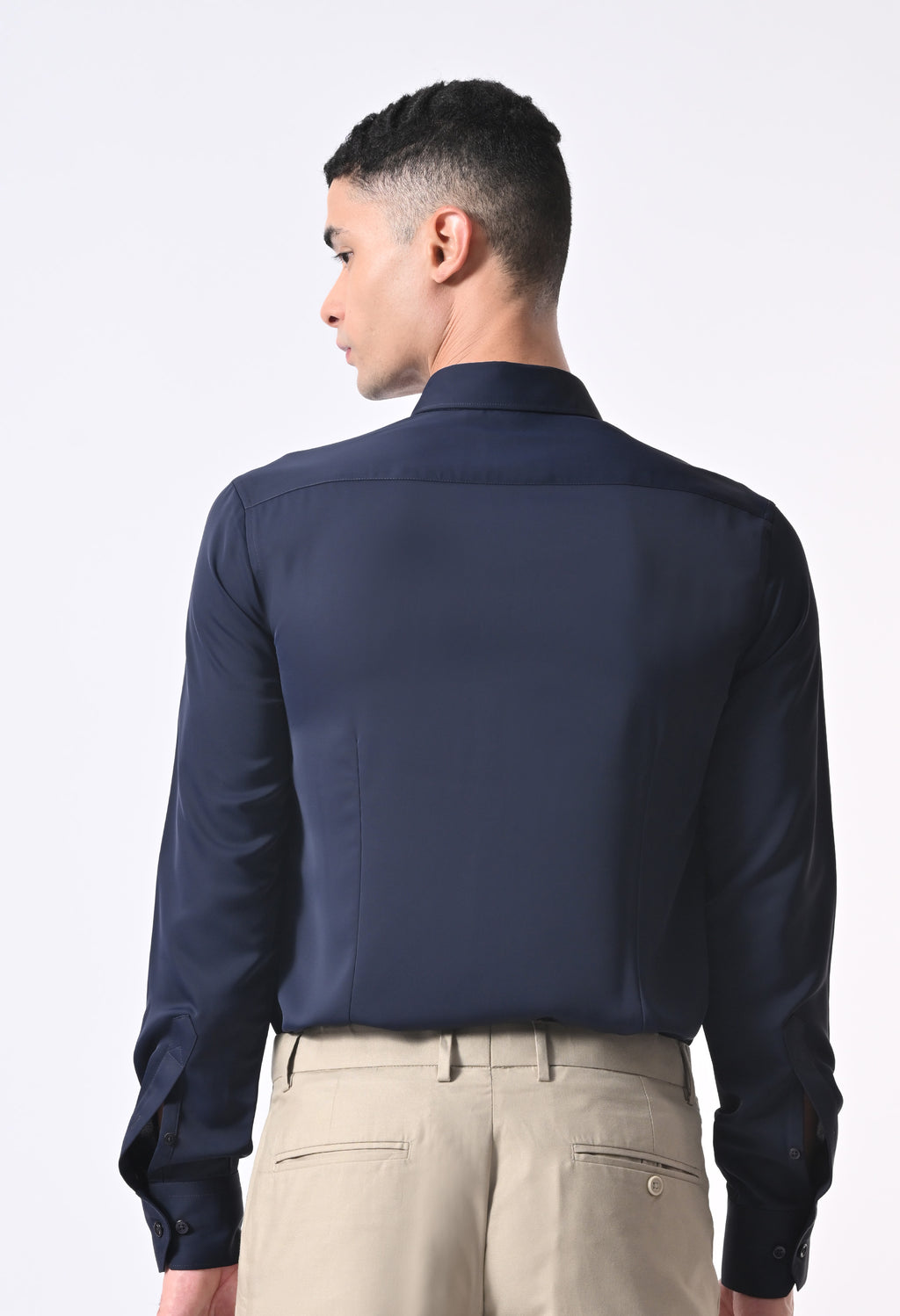 WRINKLE FREE SHIRT - NAVY BLUE
