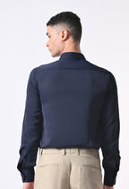 WRINKLE FREE SHIRT - NAVY BLUE