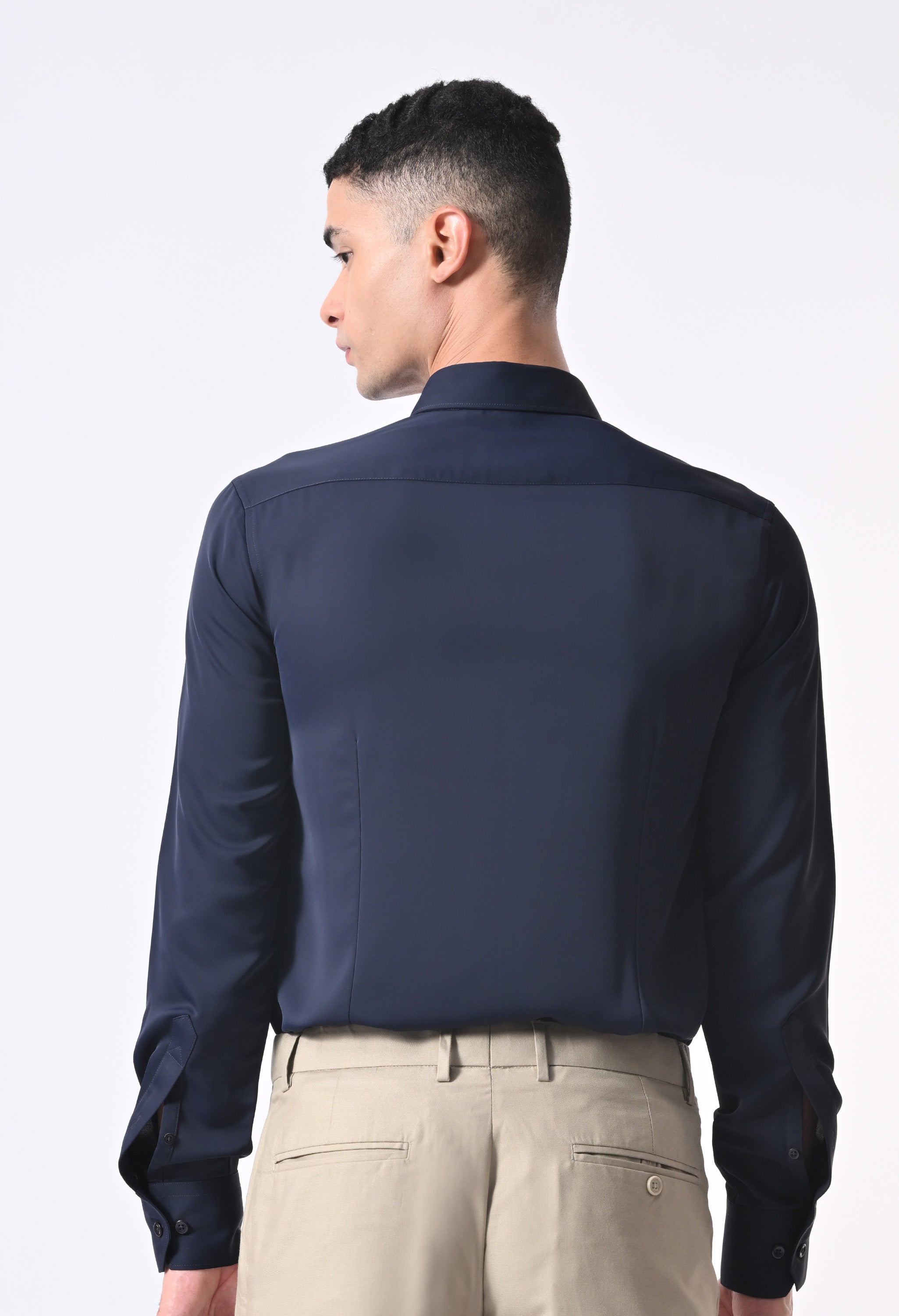 WRINKLE FREE SHIRT - NAVY BLUE