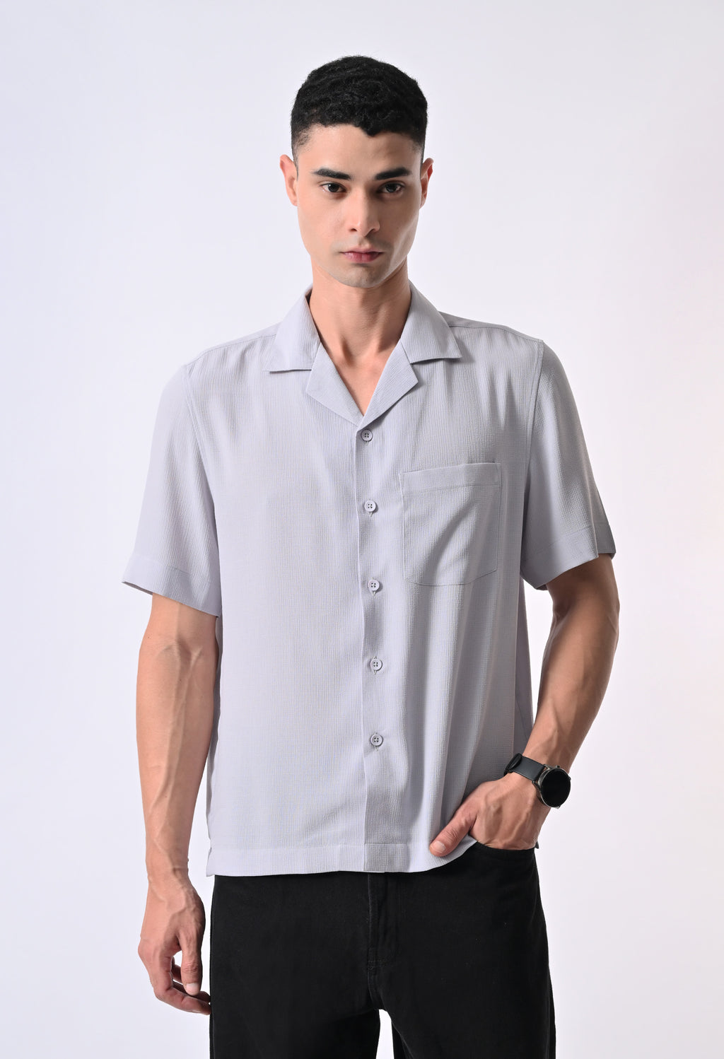 BOX FIT SHIRT - GREY