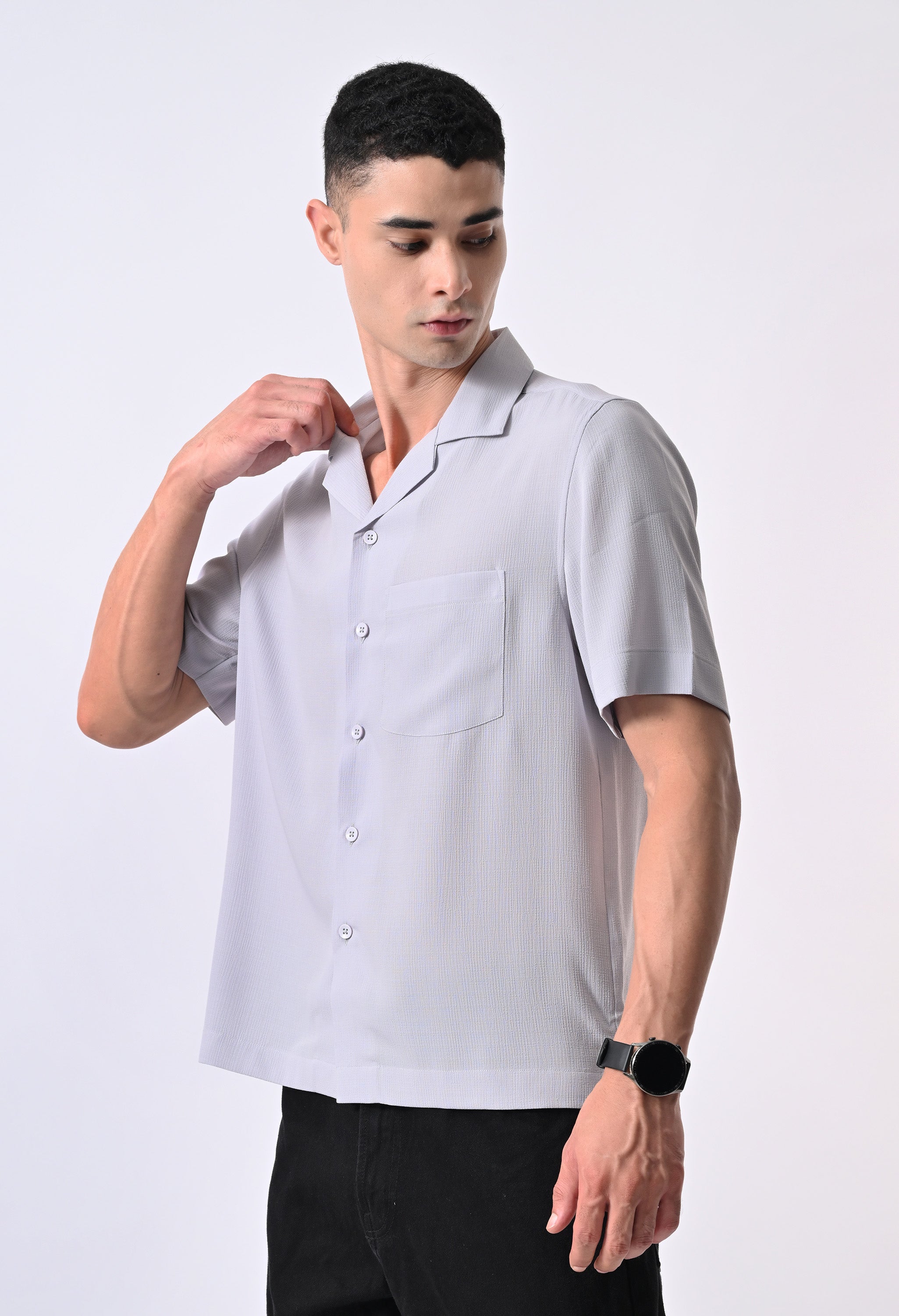 BOX FIT SHIRT - GREY